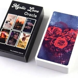 Mystic Love Oracle Deck - Red Rose Card Back